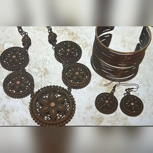 Necklace with Earrings and Bracelet